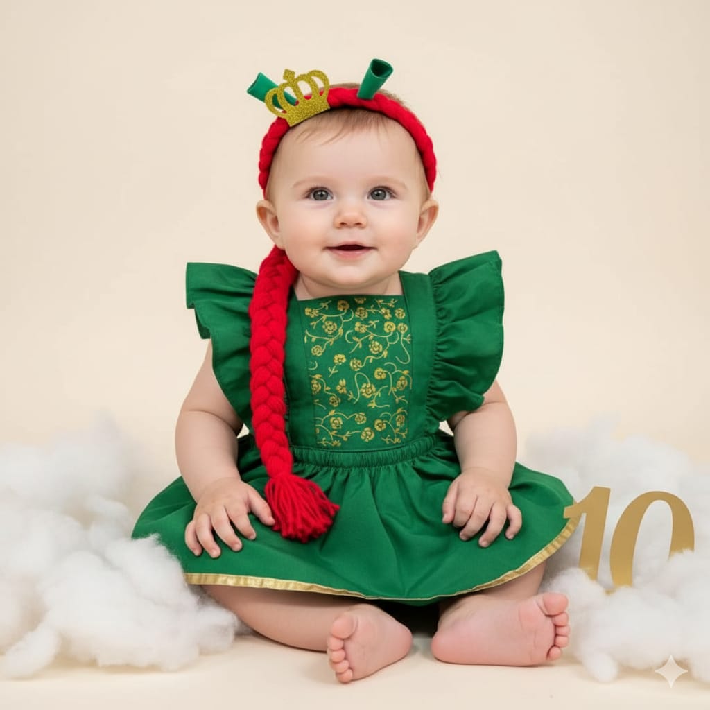 Romper Jardineira Fiona – Conclusão de Mesversário 💚