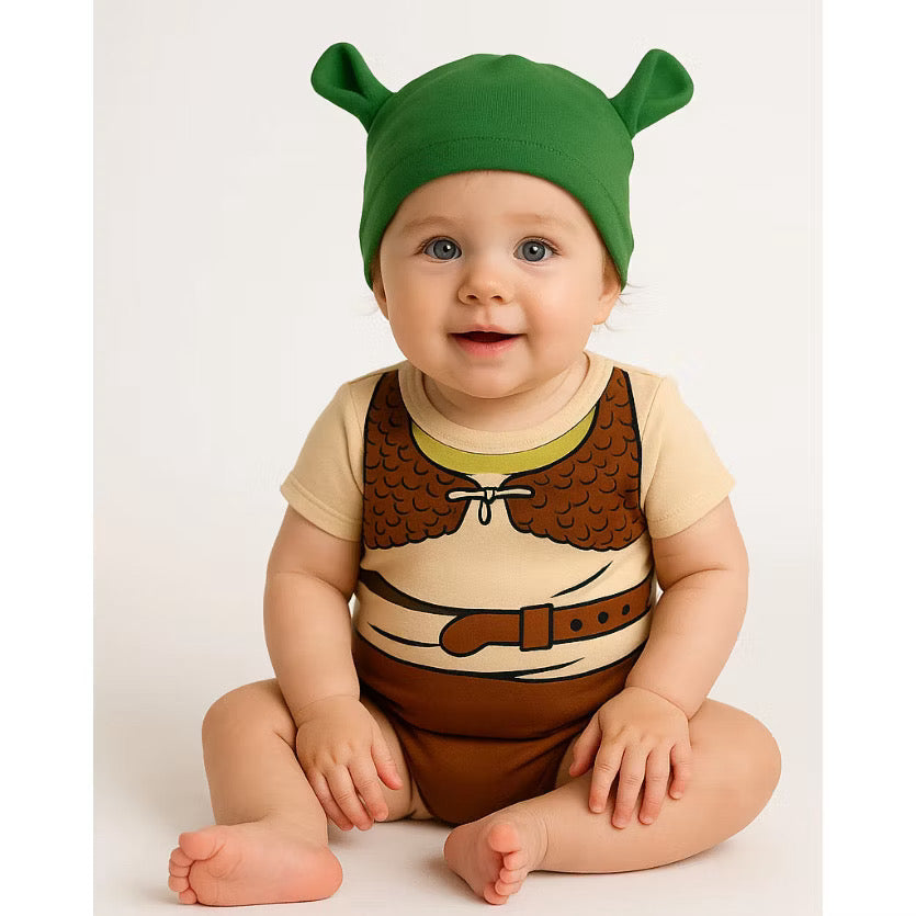 Body Bebê Infantil Mêsversário Temático Shrek