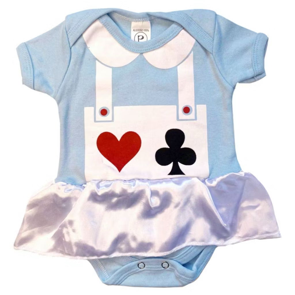 Body Bebê Infantil Mêsversário Temático Alice