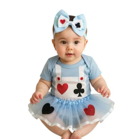 Body Bebê Infantil Mêsversário Temático Alice