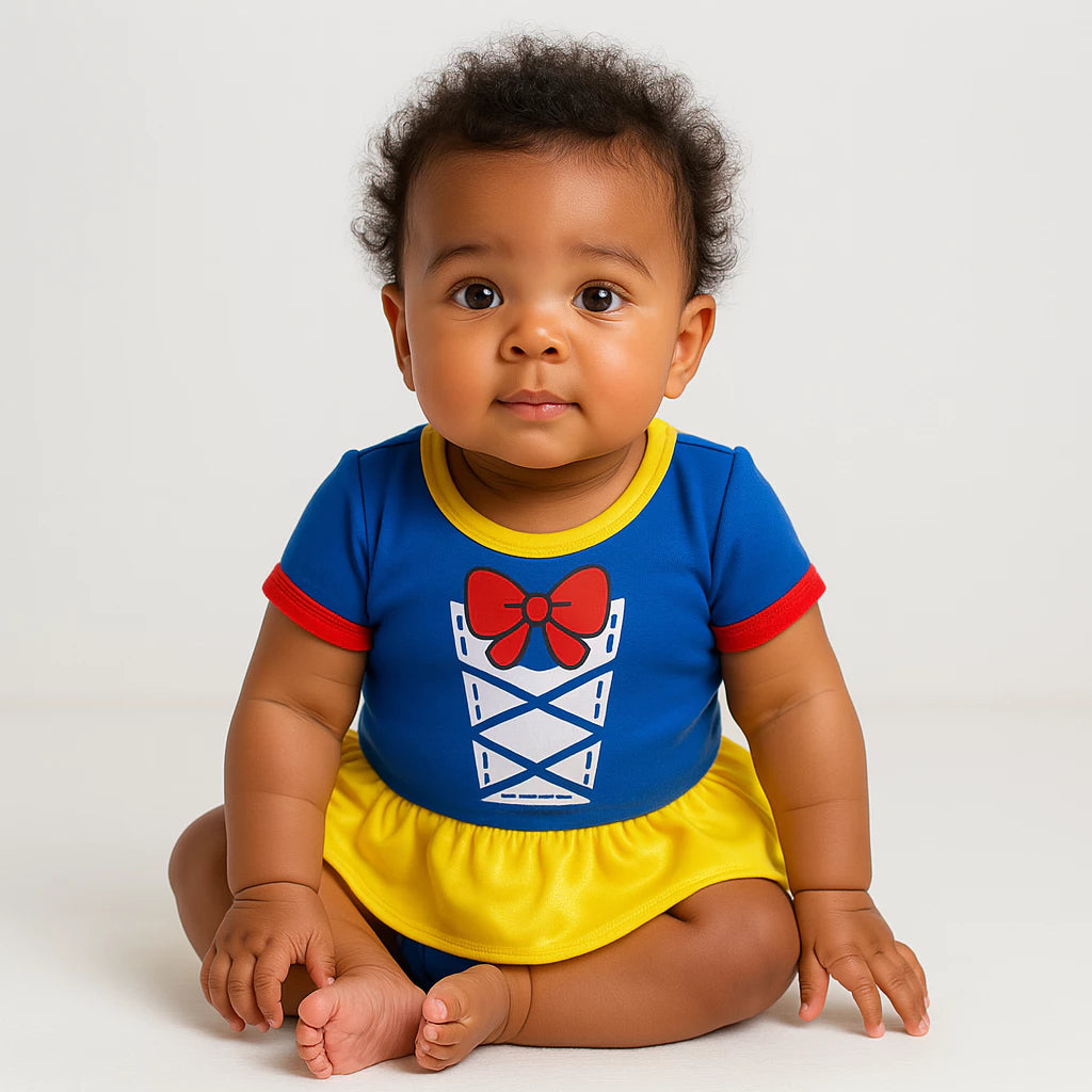 Body Bebê Infantil Menina Branca de Neve