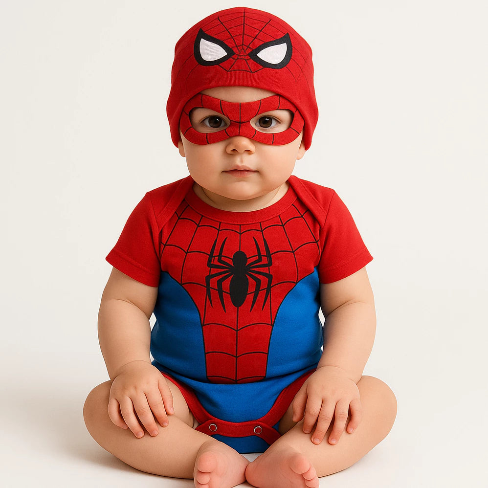 Body Bebê Infantil Mêsversário Temático Homem Aranha Super