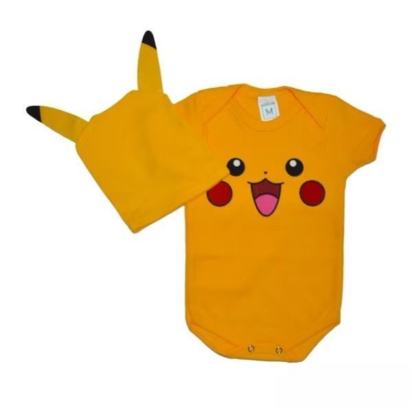 Body Bebê Infantil Mêsversário Temático Pikachu