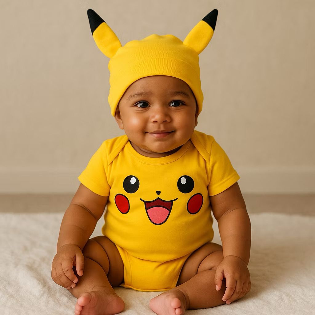 Body Bebê Infantil Mêsversário Temático Pikachu