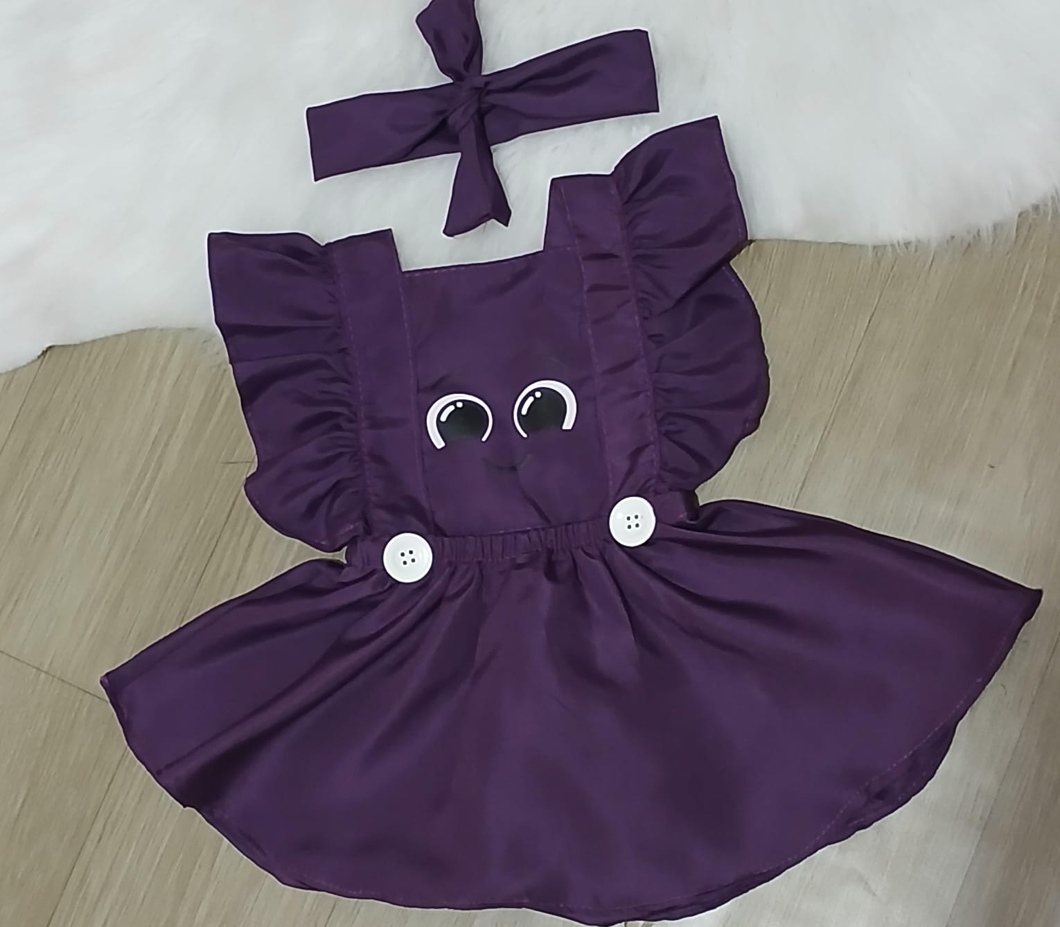 Romper Jardineira Salopete vestido bolofofo