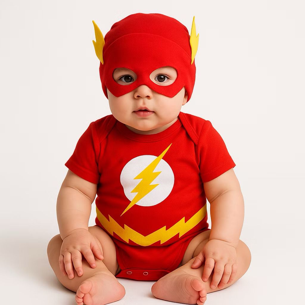 Body Bebê Infantil Mêsversário Temático Flash